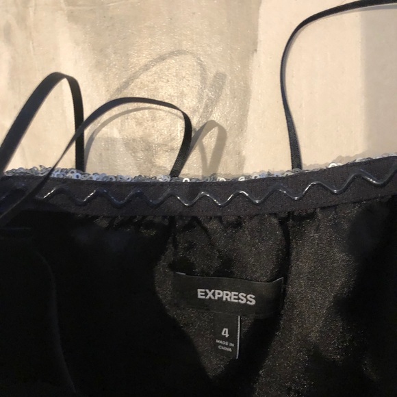 Express Strapless Sequin & Chiffon Dress Size 4 - Picture 3 of 3